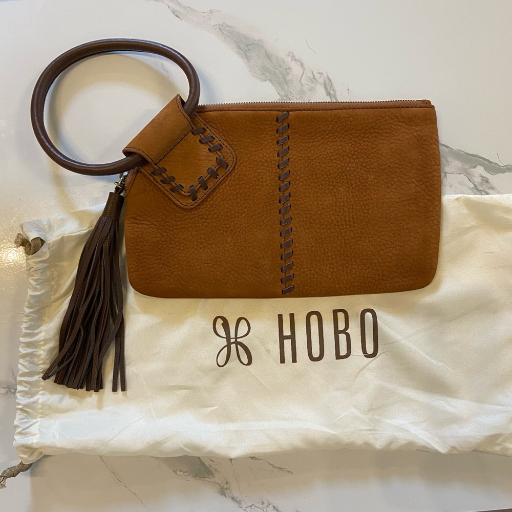 Hobo Bags: Leather Sable Wristlet with Tassel / NWOT